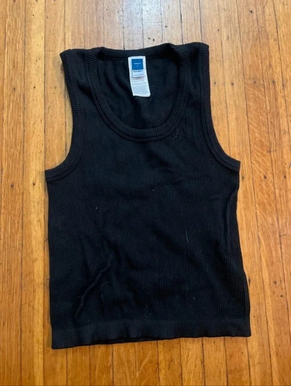 Black Old Navy Ribbed Tank Top